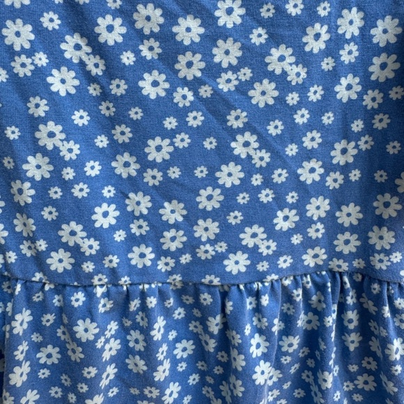 Okie Dokie 3T Girls Blue Ruffled Short Sleeve Casual Dress - Picture 3 of 5